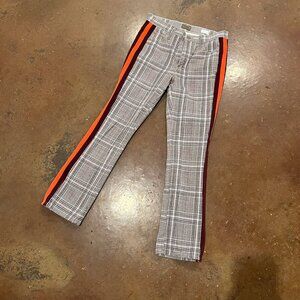 MOTHER Insider Ankle Plaid jean